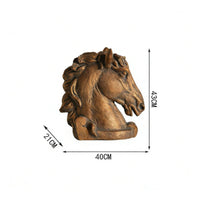 Horse Head Statue Gift Idea Horse Head Bust Realistic Details Table Ornament for Living Room, Office