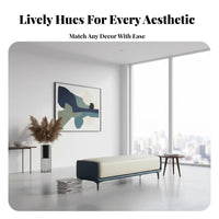 Light Luxury End-of-Bed Bench Italian Inspired Long Stool Minimalist Design Accent Seating adaptable Use for Boutique Owners, Interior Designers, Apartment Dwellers, Clothing shop, Living Room, Walk-in Closet, Entryway