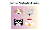 10 Pieces Farm Creature Face Covers Role-Playing Farm Animal Face Covers Imaginative children Play Costume accessory for Young Children