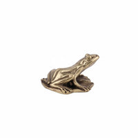 Good Luck Charm Brass Frog Figurine Handicraft Solid Brass Frog Statue Creative Design House Decoration for Office