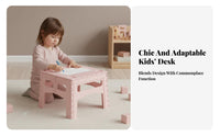 Foldable Table with Handle Lightweight Foldable Table Kid-Friendly Furniture for Young Children, Bedroom, Classroom