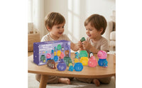 20 Pieces Colorful Sea Animal Counting Toy with Matching Cups Bright Animal Counting Toy with Sorting Cups Learning Educational for Classroom, Playroom, Bath Time
