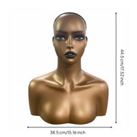 Female Display Life-Size Figure-Size Female Mannequin Head Smooth Finish for Salon Owners, Hair Stylists