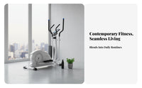 Elliptical Machine Space Saving Resistance Elliptical Low Impact Versatile Function Cardio for Beginners, Seniors, Apartment