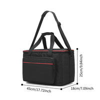 Water-Resistant Padded Bag with Shoulder Strap Soft-Sided Audio Equipment Bag Oxford-Cloth Carrying Case Rectangular for Musicians, Creators, Travel, Rehearsals, Outdoor