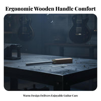Precision Filing Wood Handle Fret File Multi-Angle Design Guitar Fret Crowning File Wide Application for Luthiers, DIY Enthusiasts, Workshop