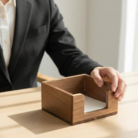 Wooden Napkin Holder No Assembly Required Wooden Business Card Box Easy to Clean Desktop Storage Holder for Restaurant