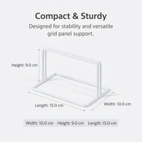 Wire Grid Display Panel for Photos, Tabletop Art Display Stand, Grid Display Rack for Home, Hanging Picture Wall for Dorm