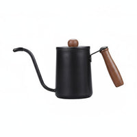 Coffee Kettle Accurate Stream Control Wooden Handle Coffee Pot Anti-Rust Gooseneck Kettle for Cafe, Office