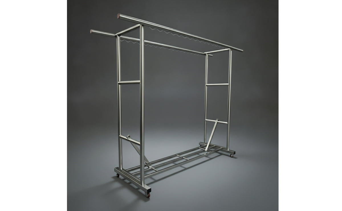 Freestanding Clothes Drying Rack Mobile Drying Rack with Wheels Sturdy Furniture Stable for Balcony