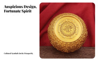 Fortune Bowl Wealth Basin Smooth Interior Embossed