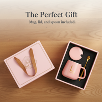 55°C Coffee Mug Warmer with Ceramic Mug Gift Set