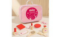 Toy Vanity Set with Carry Case Lightweight Pretend Makeup Kit Kids Salon Playset Sturdy Hair Salon Playset Educational