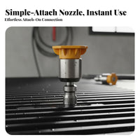 Adjustable Angle Rotating Pressure Washer Nozzle Long-Lasting Pivoting Car Wash Nozzle Wider Coverage for Outdoor Cleaning