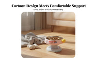Non-Slip Base Elevated Cat Bowl Easy to Clean Raised Pet Food Bowl Removable Bowls for Cats, Small Dogs, Feeding Station, Indoor, Kitchen