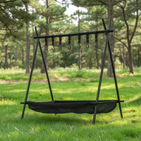 Camping Hanging Rack Aluminum Alloy Outdoor Storage Rack Space-Saving Camping Organizer for Camping, Backpackers, Picnics