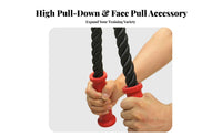Heavy Duty Tricep Rope Non-Slip Grip Triceps Pulldown Rope 360° Swivel for Bodybuilders