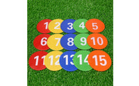 15 Pieces Training Discs Numbered Discs Thin Poly Spots for Athletes