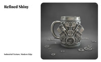Multi-Functional Decoration Engine Mug Great Gift Idea 3D Mechanical Engine Cup for Car Enthusiasts, Mechanics, Man Cave, Workshop, Desktop