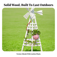 Decorative Rotary Flower Rack Sturdy Wood Construction Wooden Rotary Trellis Climbing Plant Rack Weather-Resistant for Patio