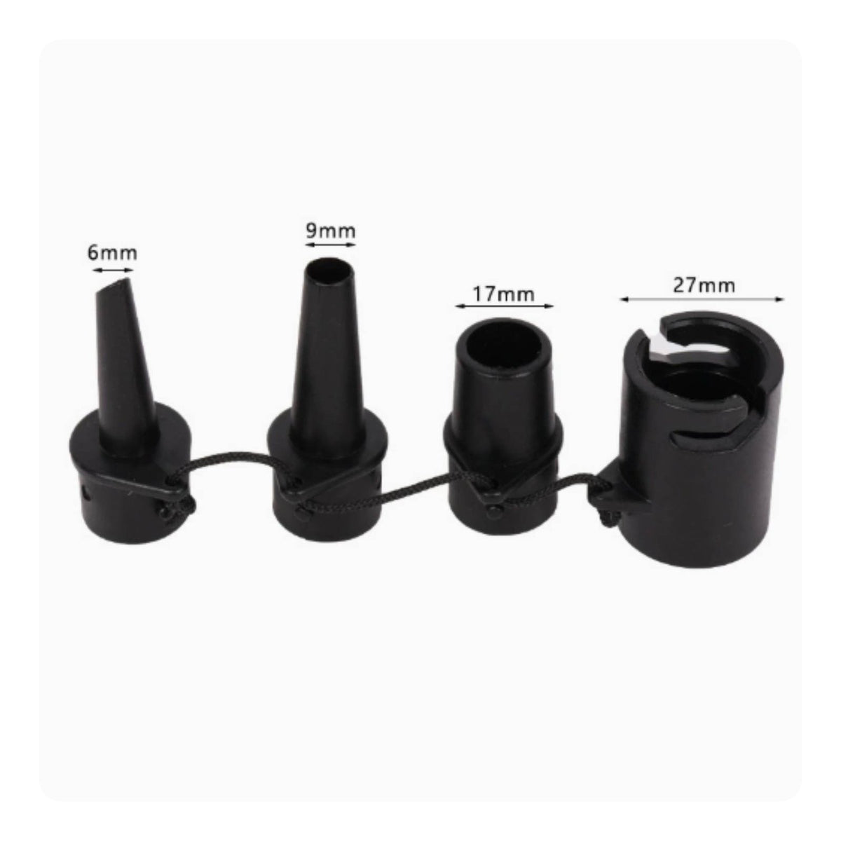 4 Pieces Inflatable Boat Adapter Valve High Strength Universal Pump Nozzle Kit for Water Sports, Outdoor