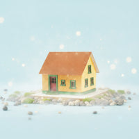 Assembled Miniature House Compact House Model with Pitched Roof Warm Diorama for Hobbyists, Village Scenes