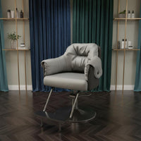 Hydraulic Barber Chair Adjustable Height Swivel Hair Cutting Chair Easy to Clean for Hairstylists, Barbers