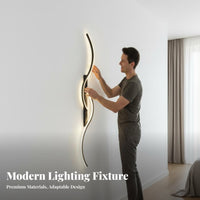 Artistic Decor Modern Wall Sconce Soft Radiance Minimalist Wall Lamp Glare-without Glare Illumination LED up down Light Adjustable Color Temperature for Interior Designers, Design Enthusiasts, Homeowners, Bedroom, Living Room, Hallway, Staircase