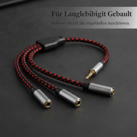 3.5mm Audio Headphone Splitter Cable 1 Female to 3 Female Extension Adapter