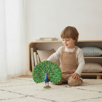 Peacock Figurine Realistic Peacock Bird Figurine Bird Model Detailed Safe for Children, Tabletop, Shelf