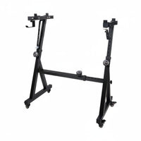 Wheeled Z Frame Keyboard Stand Portable Z-Design Keyboard Stand Stable Base Music Gear Anti-Skid Pads for Studio