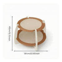 Double-Sided Two-Level Cat Bed Sturdy Cat Bed with Woven Platforms Soft Pet Furniture Resilient for Apartments
