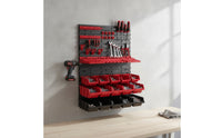 Space-Saving Pegboard Organizer with Bins and Hooks Modular Wall-Mounted Tool Organizer Heavy-Duty Pegboard with Bins Multi-Purpose for Mechanics