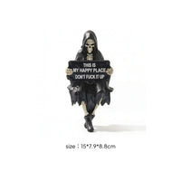 Decorative Cloaked Figure Figurine Fantasy Figurine with Book Detailed Gothic Statue Collectible for Reading Nook