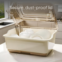 2-Tier Bowl and Utensil Storage Box with Lid