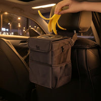 Car Trash Can with Lid Leakproof Car Trash Bin Waterproof for Journeyers, Commuters, Daily Commute