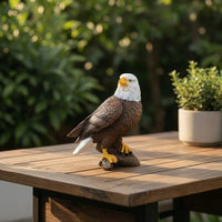 Eagle Figurine Majestic Eagle Figurine with Base Bird Sculpture Intricate Sturdy for Office Desk, Bookshelf