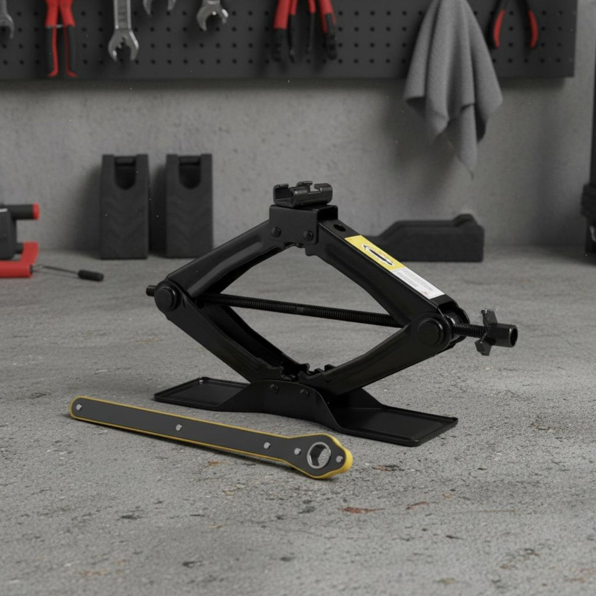 Labor-Saving Scissor Car Lift Anti-Rollover Portable Car Car Lift Easy to Use Car Tire Changing Kit Universal for Roadside