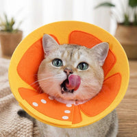 Cat Cone Adjustable Elizabethan Neck, Felt Material for Pet Grooming, Cat Recovery Neck Cone for Post Surgery and Stop Licking