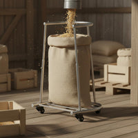 Labor-Saving Grain Sack Filling Frame Single-Person Operation Bag Support Artifact Heavy-Duty Mobile Bag Holder Stand Long-Lasting for Farmers, Farm, Warehouse, Outdoor