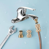 Washing Machine Hose Connector Easy Installation Washing Machine Hose Adapter Set Threaded Tap Converter Brass Construction