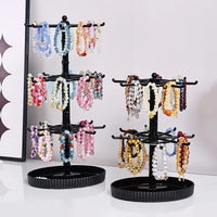 Rotating 3-Tier Jewelry Display Stand for Bracelets and Necklaces