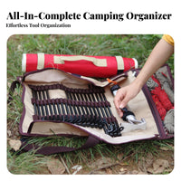Tent Stake Storage Bag Portable Ground Nail Organizer Pouch Large Capacity Heavy Duty Tent Stake Bag for Outdoor Enthusiast S, BBQ Enthusiasts, Hiking