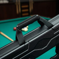 Portable Design 3-Slot Snooker Cue Case Heavy-Duty Single-Piece Cue Hard Case Shockproof Billiards Accessory Shock Absorption for Tournaments
