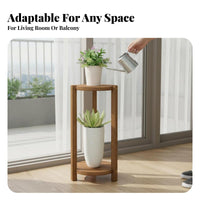 Multi-Tier Design Tiered Corner Plant Stand Minimalist Design Tiered Corner Stand Sturdy Construction Display Shelf Space-Saving for Home Decorators, Homeowners, Apartment Dwellers, Balcony, Living Room, Outdoor, Bedroom