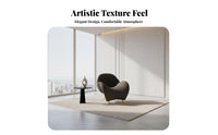 Italian design CrescentShaped Armchair Designer Piece Deep Seat Armchair distinctive Shape Accent Chair Artistic for Interior Designers, Apartment Dwellers, Hotel Lobby, Living Room, Reception Area, Bedroom
