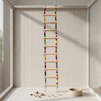 Colorful Bird Ladder Safe Hanging Bird Toy Interactive Climbing Ladder Bright for Pet Birds