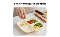 Multi-Compartment Tray adaptable Use Sectisingled Plate Complimentary for heated Pot Dinner