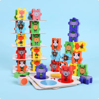 jungles Balance Stack Educational Animal Stacking Blocks Screen Wood Equilibrium Pieces Game for Kids