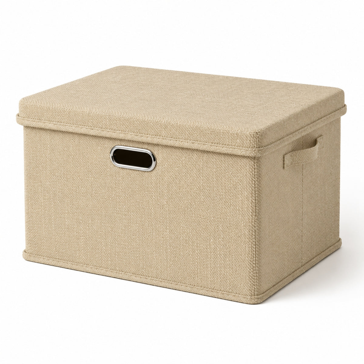 Foldable Storage Box with Lid Robust Storage Bin with Handles Collapsible Textile Bin Breathable Organizer Bins Lightweight